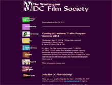 Tablet Screenshot of dcfilmsociety.org